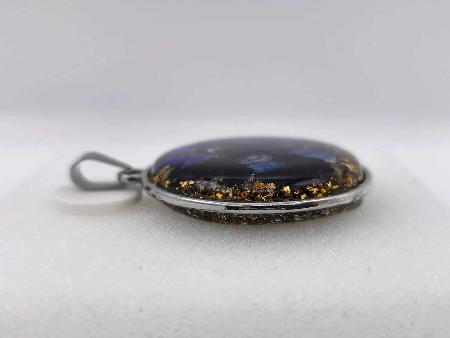 ORGONITE PENDENTIF LAPIS ET TOURMALINE NOIRE