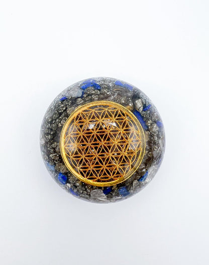 Orgonite Galet - Pyrite et Lapis Lazuli