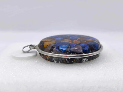 Orgonite Pendentif - Lapis Lazuli, Oeil de Tigre.