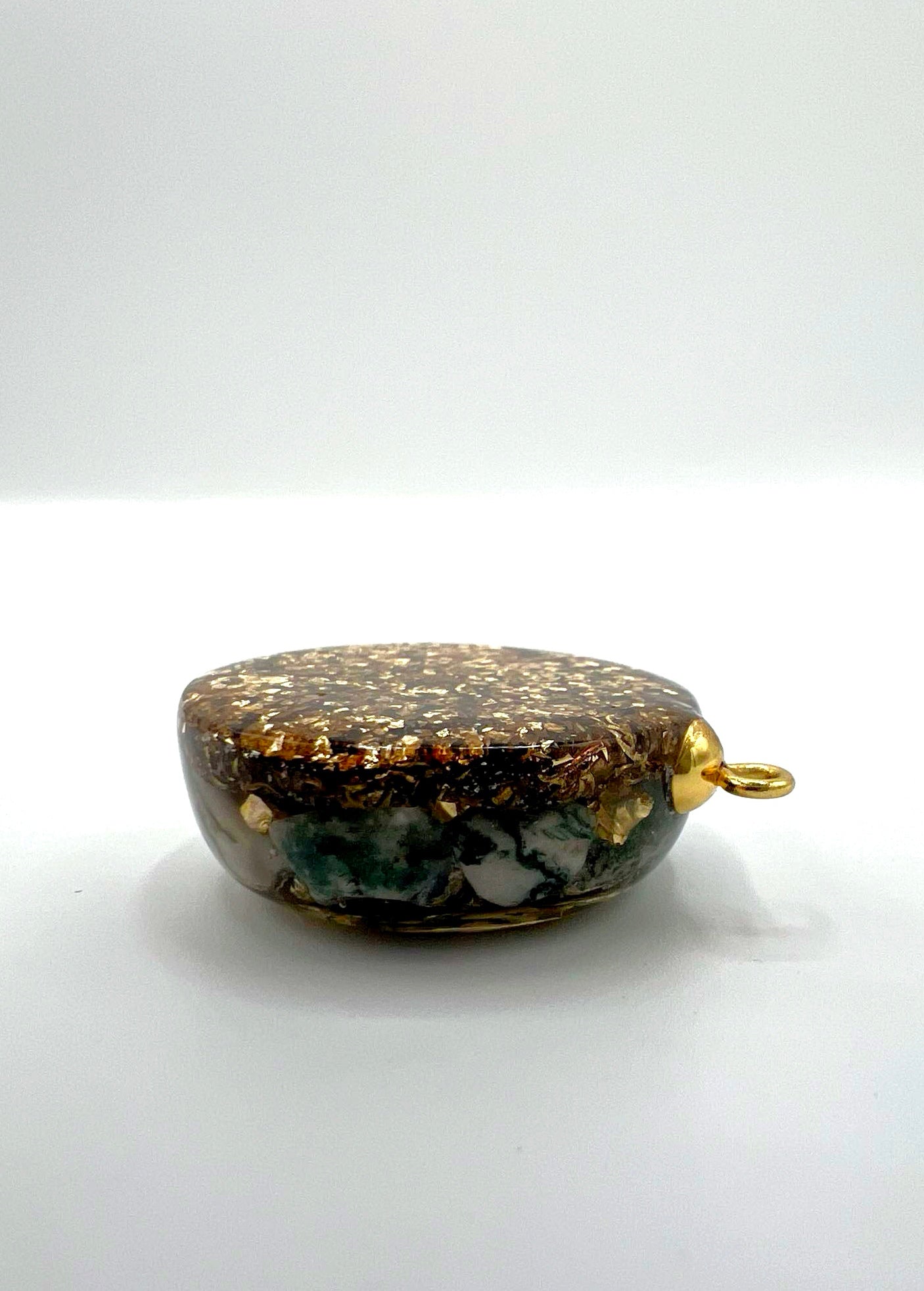 Pendentif Orgonite Agate Mousse.